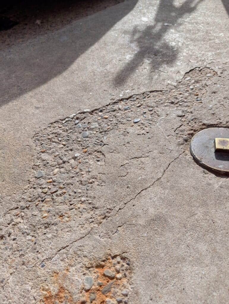 Surface cracking in traditional concrete compared to rapid set concrete performance
