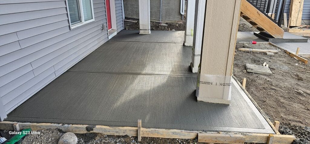 small concrete pours for residential patio projects in Calgary