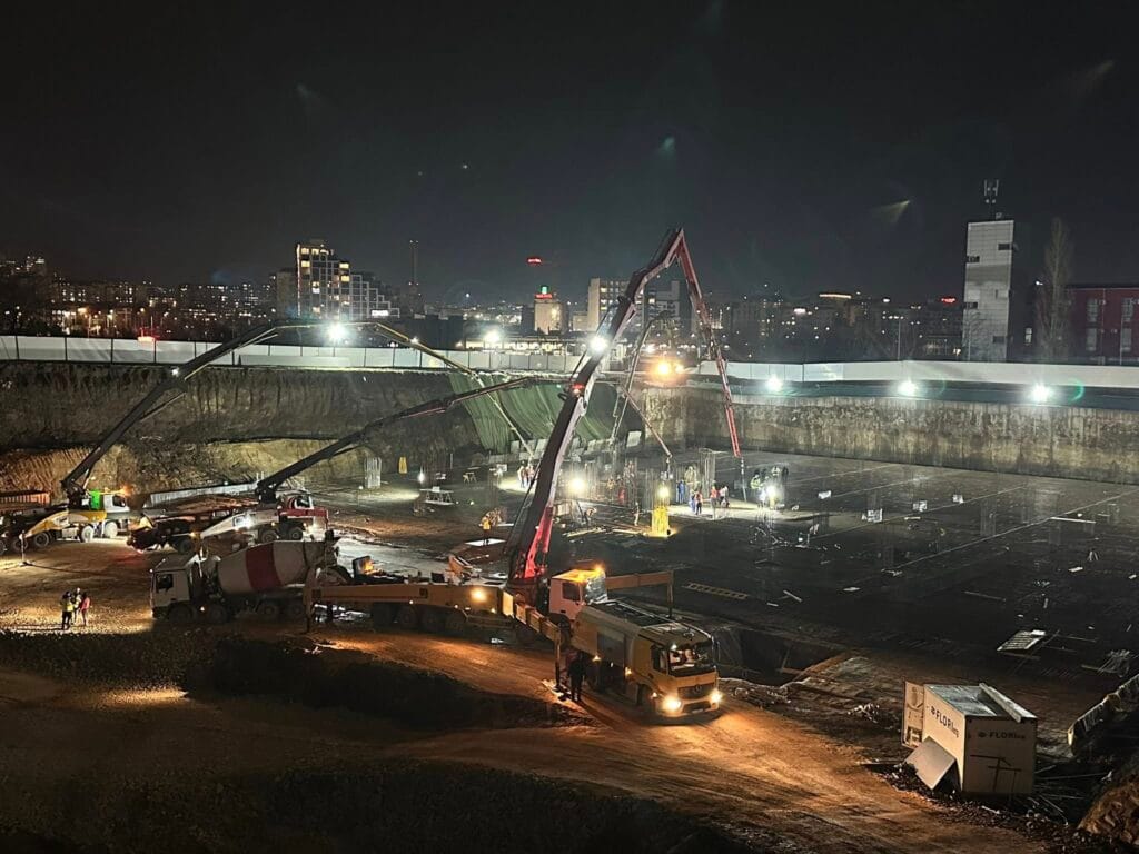 ready mix concrete pouring in cold weather Calgary