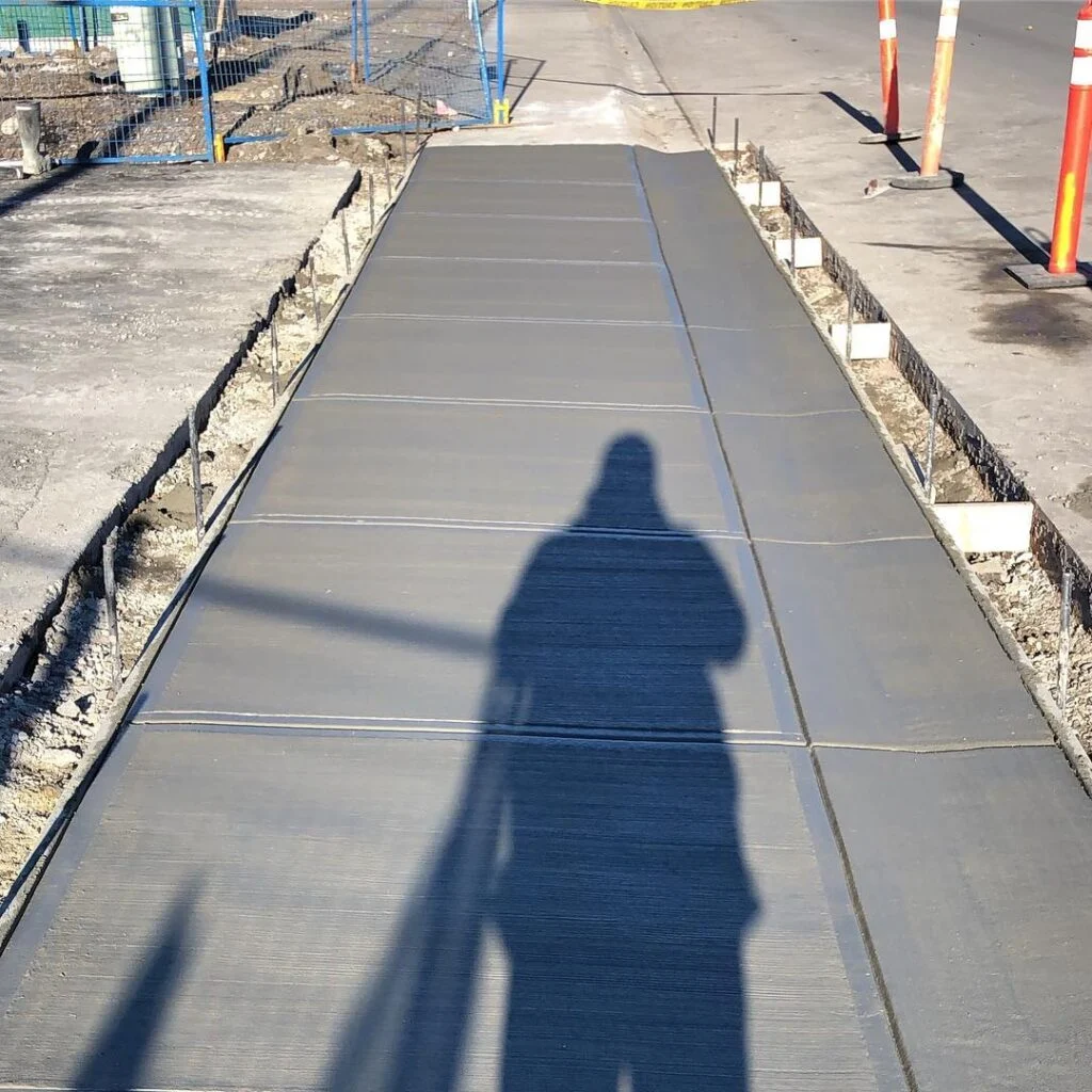 Concrete sidewalks and walkways in Calgary designed for freeze-thaw durability and pedestrian safety