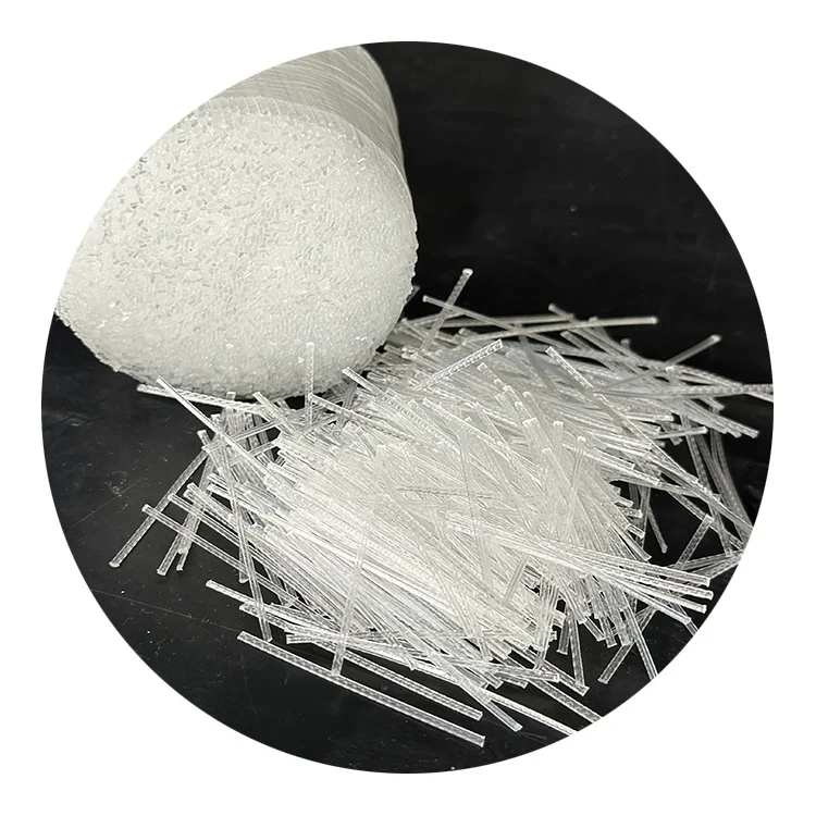 Fiber mesh in concrete consisting of polypropylene fibers mixed directly into ready-mix concrete