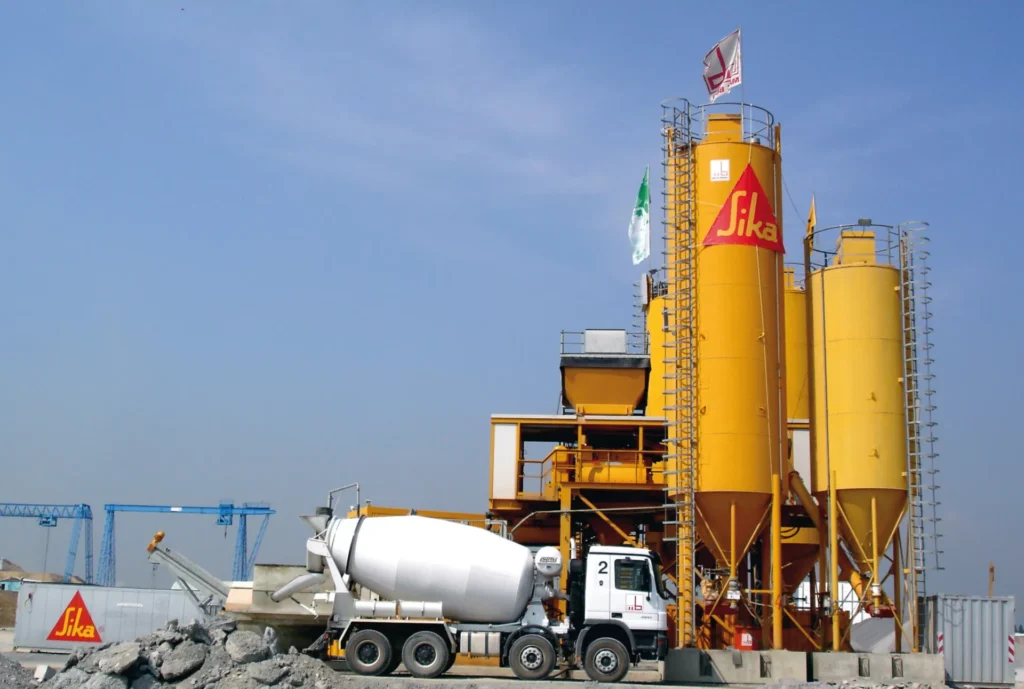 Concrete admixtures used in ready mix concrete to improve strength and durability