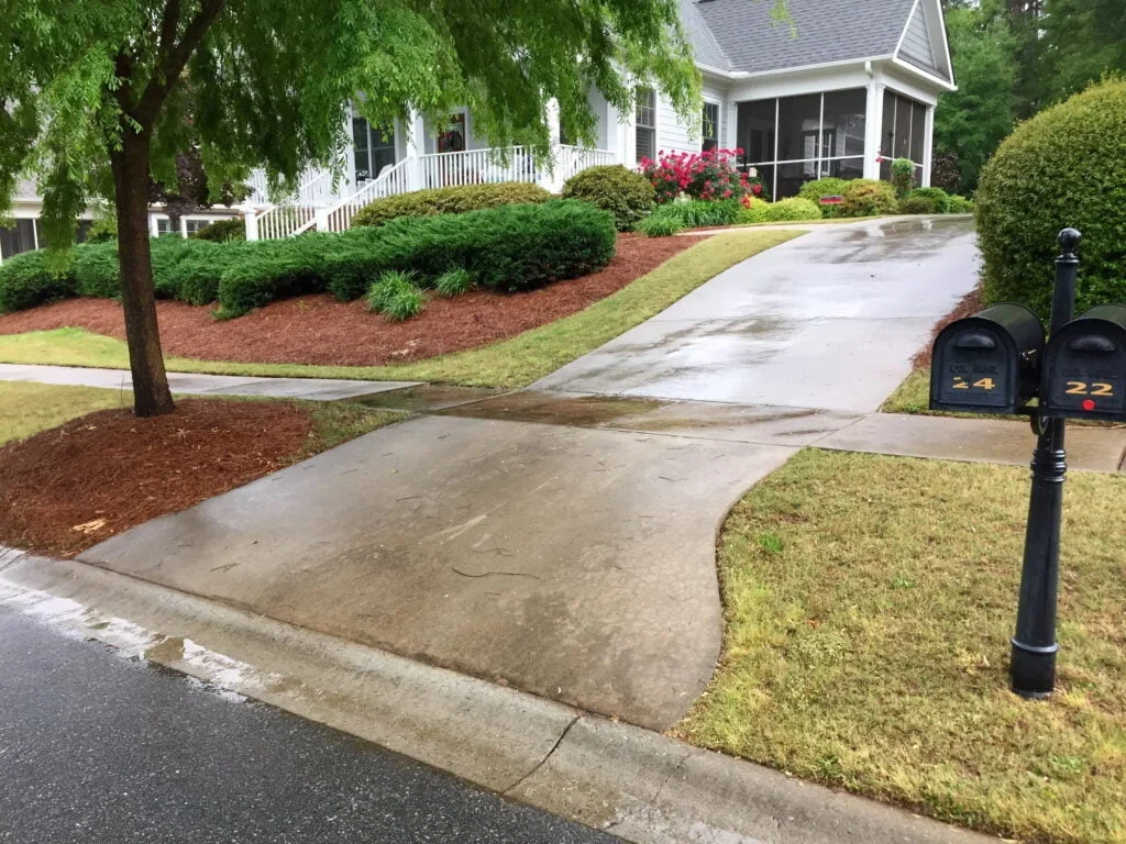 slope of driveway
