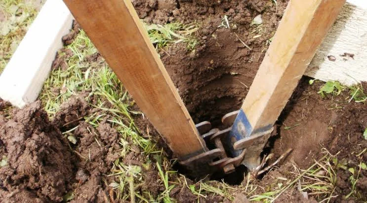fence postholes