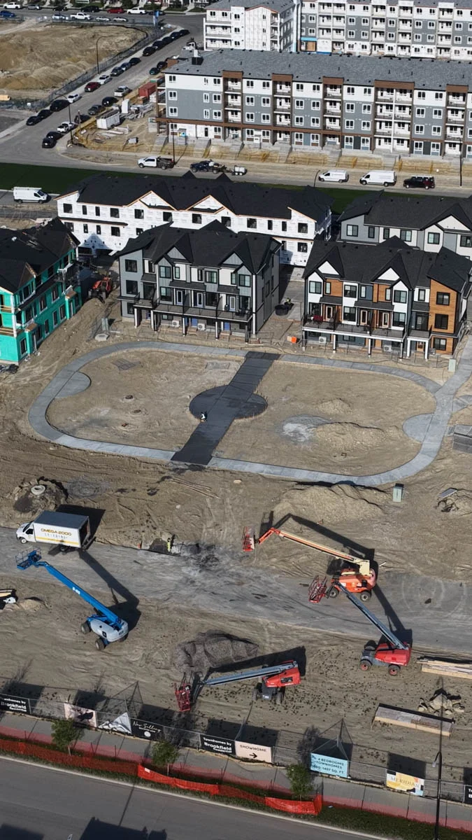 Pervious concrete walking trail