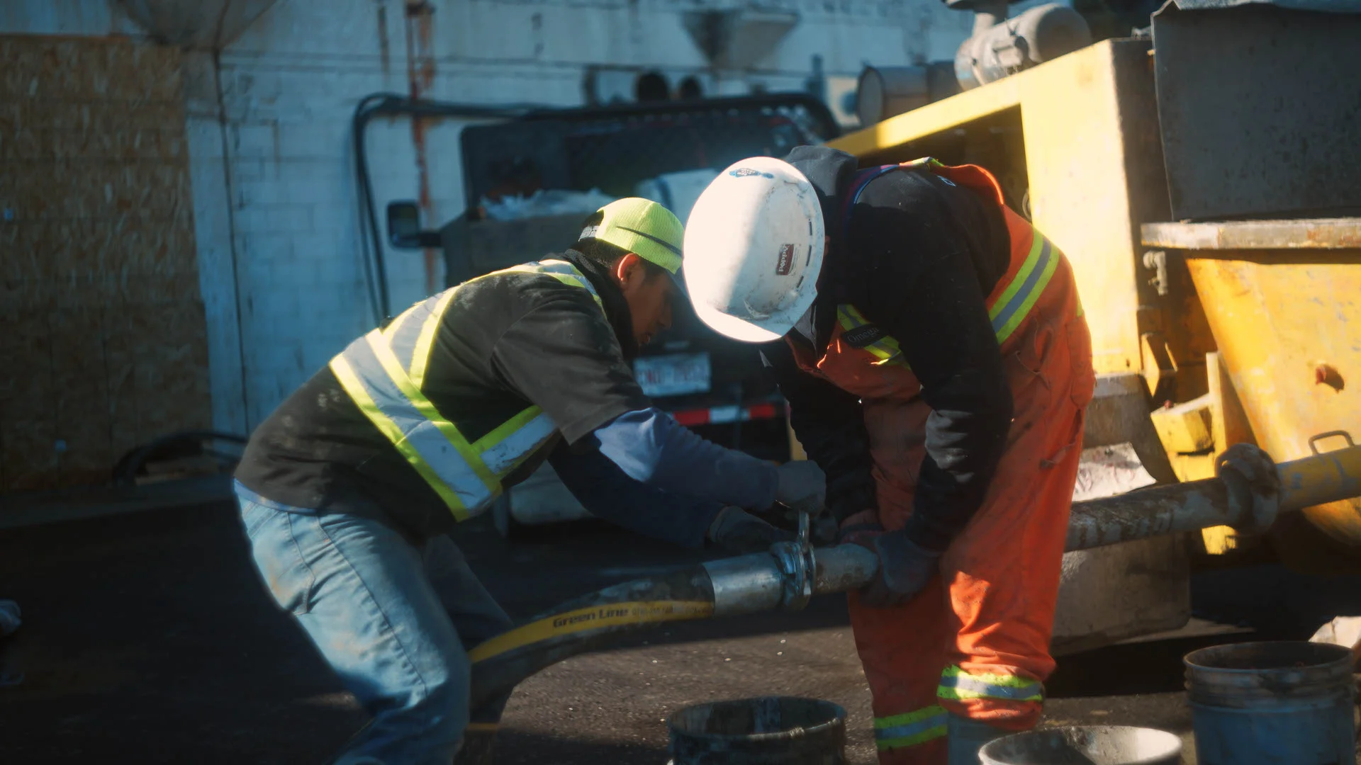 Cold weather rapid set concrete pour