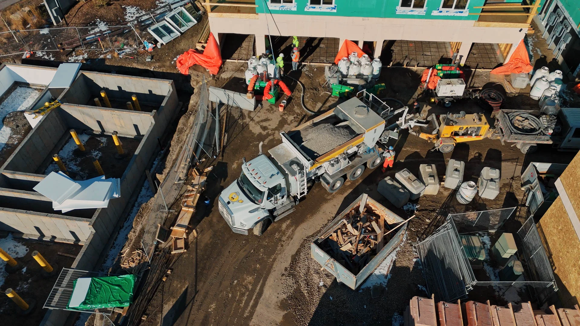 Emergency road repair with rapid set concrete
