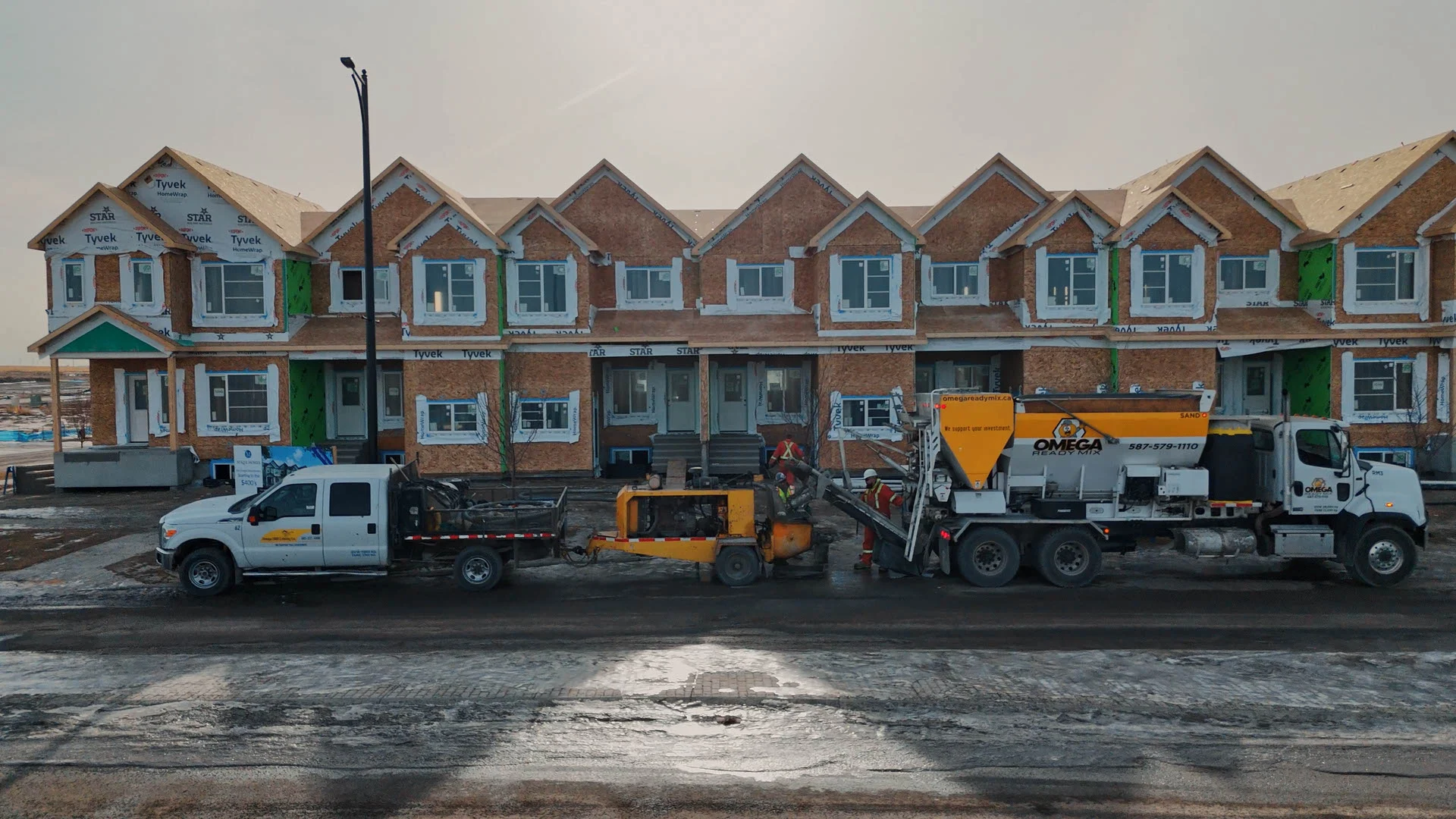 Volumetric mixer on-site delivery